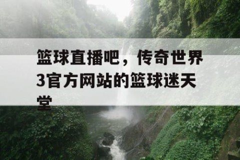 篮球直播吧,传奇世界3官方网站的篮球迷天堂
