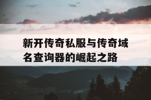 新开传奇私服与传奇域名查询器的崛起之路