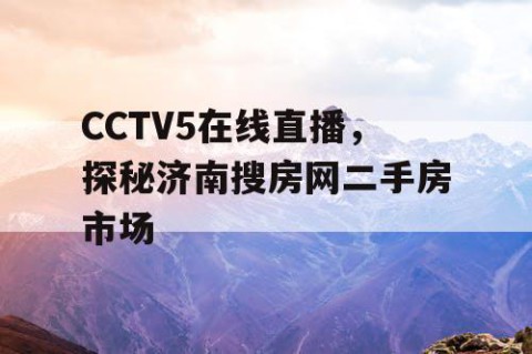 CCTV5在线直播，探秘济南搜房网二手房市场