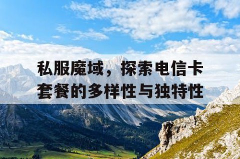 私服魔域，探索电信卡套餐的多样性与独特性