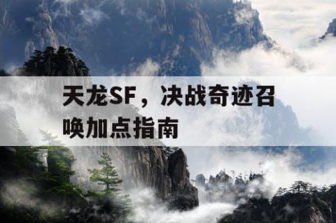 天龙SF，决战奇迹召唤加点指南