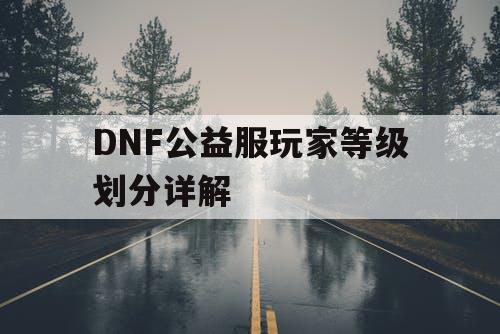 DNF公益服玩家等级划分详解