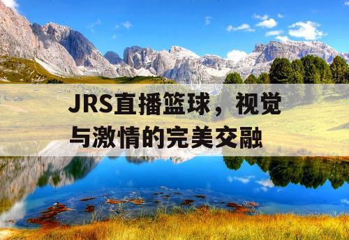 JRS直播篮球，视觉与激情的完美交融