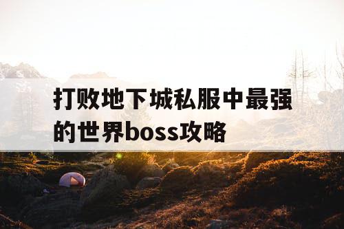 打败地下城私服中最强的世界boss攻略