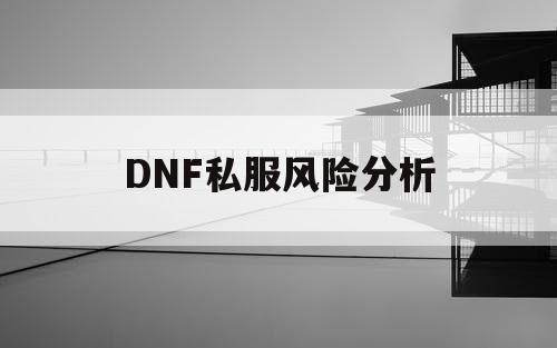 DNF私服风险分析