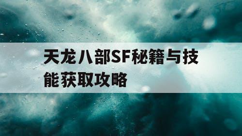 天龙八部SF秘籍与技能获取攻略