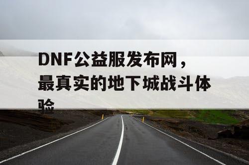 DNF公益服发布网，最真实的地下城战斗体验