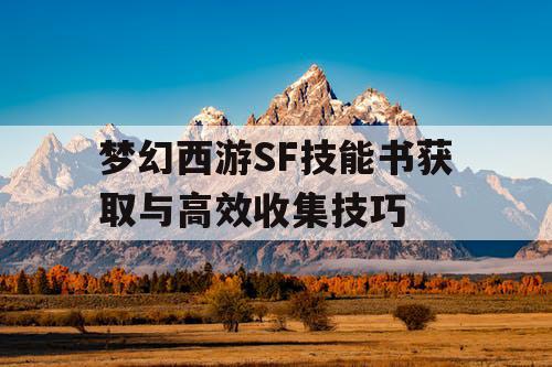 梦幻西游SF技能书获取与高效收集技巧