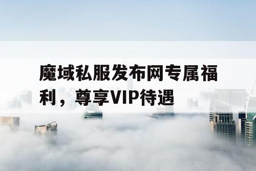 魔域私服发布网专属福利，尊享VIP待遇