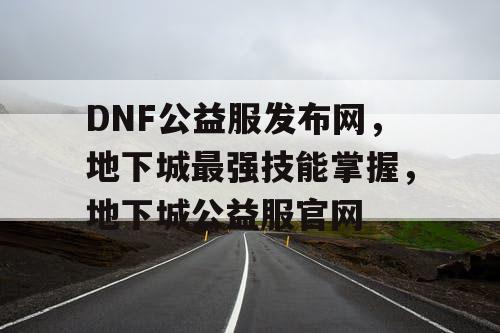 DNF公益服发布网，地下城最强技能掌握，地下城公益服官网