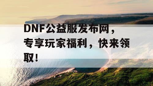 DNF公益服发布网，专享玩家福利，快来领取！