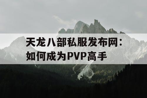 天龙八部私服发布网：如何成为PVP高手