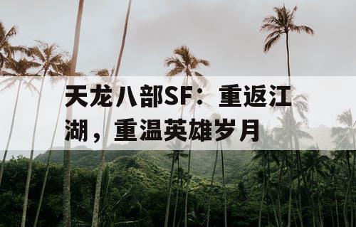 天龙八部SF：重返江湖，重温英雄岁月