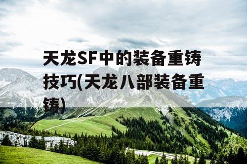 天龙SF中的装备重铸技巧(天龙八部装备重铸)