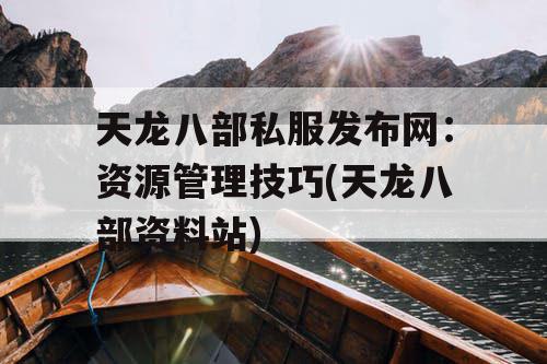 天龙八部私服发布网：资源管理技巧(天龙八部资料站)
