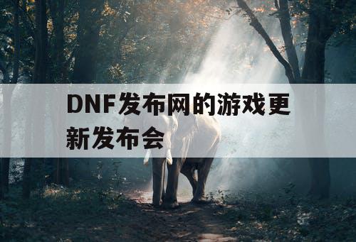 DNF发布网的游戏更新发布会