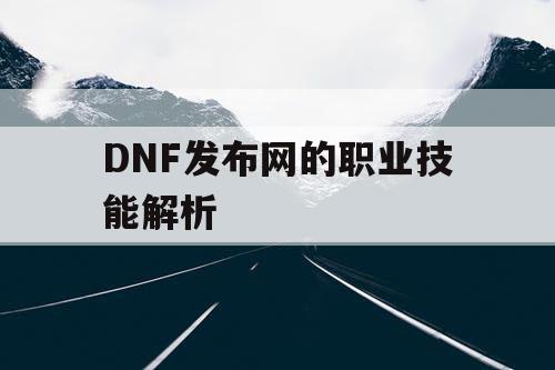 DNF发布网的职业技能解析