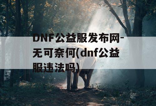 DNF公益服发布网-无可奈何(dnf公益服违法吗)