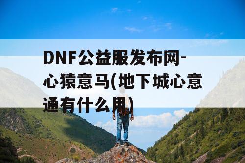 DNF公益服发布网-心猿意马(地下城心意通有什么用)