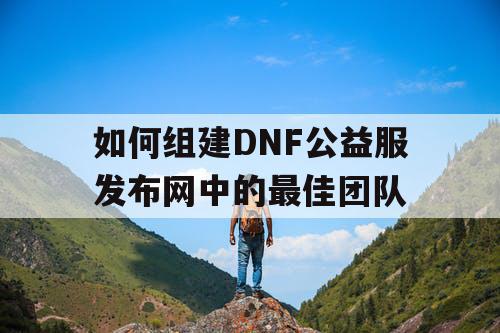 如何组建DNF公益服发布网中的最佳团队