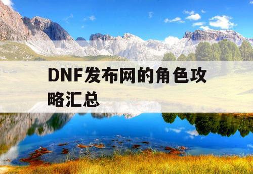 DNF发布网的角色攻略汇总