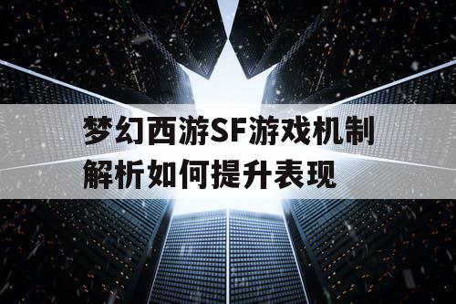 梦幻西游SF游戏机制解析如何提升表现