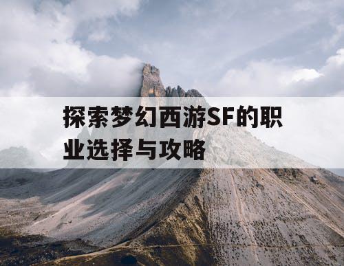 探索梦幻西游SF的职业选择与攻略