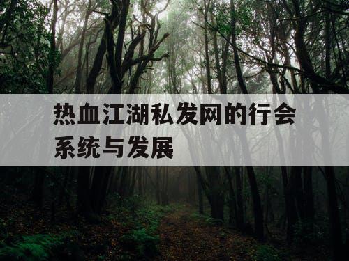 热血江湖私发网的行会系统与发展