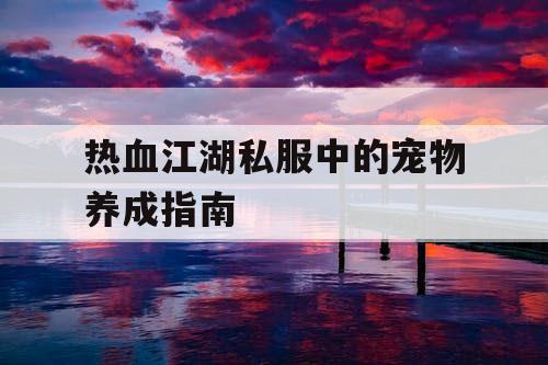 热血江湖私服中的宠物养成指南