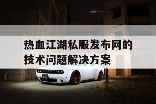 热血江湖私服发布网的技术问题解决方案 热血江湖私服发布网的技术问题解决方案