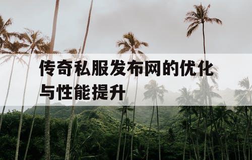 传奇私服发布网的优化与性能提升