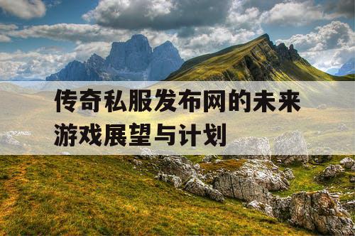 传奇私服发布网的未来游戏展望与计划