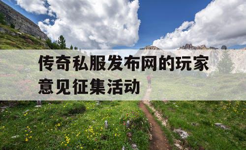 传奇私服发布网的玩家意见征集活动