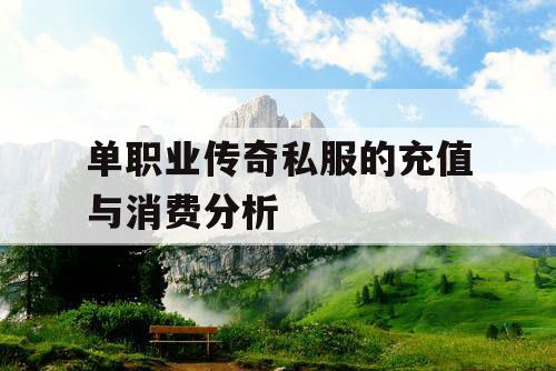 单职业传奇私服的充值与消费分析 单职业传奇私服的充值与消费分析