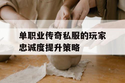 单职业传奇私服的玩家忠诚度提升策略 单职业传奇私服的玩家忠诚度提升策略