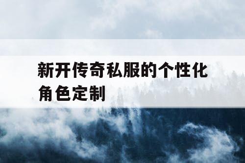 新开传奇私服的个性化角色定制 新开传奇私服的个性化角色定制
