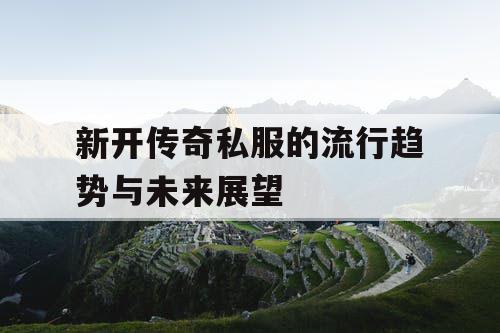 新开传奇私服的流行趋势与未来展望