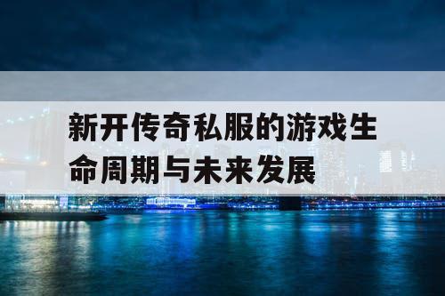 新开传奇私服的游戏生命周期与未来发展 新开传奇私服的游戏生命周期与未来发展