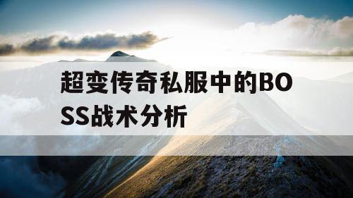 超变传奇私服中的BOSS战术分析