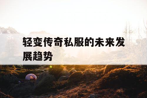 轻变传奇私服的未来发展趋势 轻变传奇私服的未来发展趋势