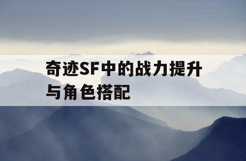 奇迹SF中的战力提升与角色搭配