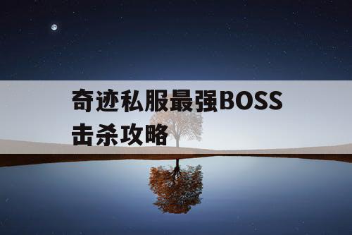 奇迹私服最强BOSS击杀攻略