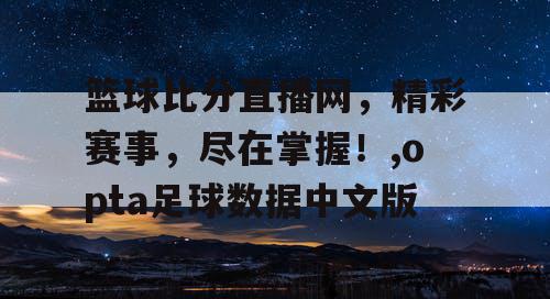 篮球比分直播网，精彩赛事，尽在掌握！,opta足球数据中文版