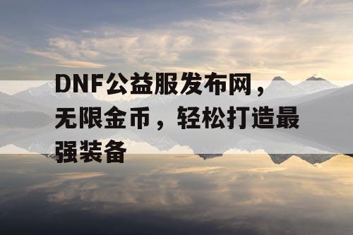 DNF公益服发布网，无限金币，轻松打造最强装备