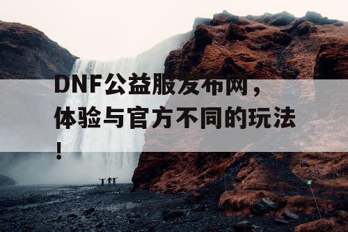 DNF公益服发布网，体验与官方不同的玩法！
