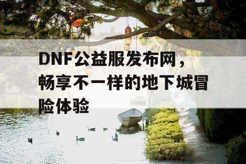 DNF公益服发布网，畅享不一样的地下城冒险体验
