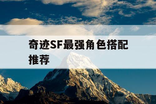 奇迹SF最强角色搭配推荐