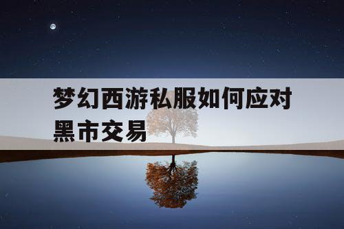 梦幻西游私服如何应对黑市交易