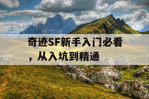 奇迹SF新手入门必看，从入坑到精通