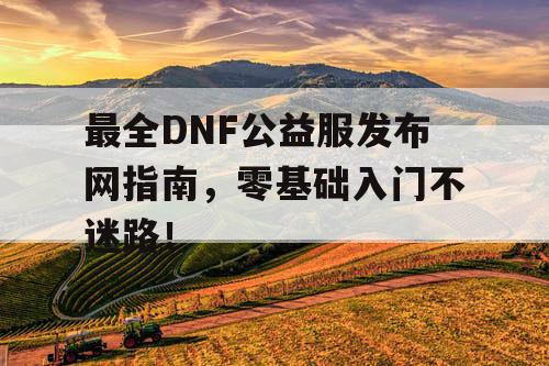 最全DNF公益服发布网指南,零基础入门不迷路! 最全DNF公益服发布网指南,零基础入门不迷路!